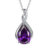 Wholesale Jewelry Light Luxury Minimalist Copper Pendant Necklace With Inlaid Zircon Dropshaped Design For Women