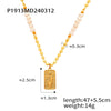 Wholesale Jewelry Light Luxury Natural Tiger Eye Pendant Freshwater Pearl Beaded Copper Necklace With Geometric Pattern And Electroplating