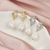 Wholesale Jewelry Light Luxury Niche S925 Sterling Silver Baroque Shell Beads Pearls Pendant Earrings Electroplated Original Design Geometric For Women