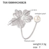 Wholesale Jewelry Light Luxury Pearl Flower 316L Stainless Steel Ring And Earrings With Electroplating