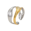 Wholesale Jewelry Light Luxury Retro Stainless Steel Electroplated Women's Geometric Bracelet And Ring Collection