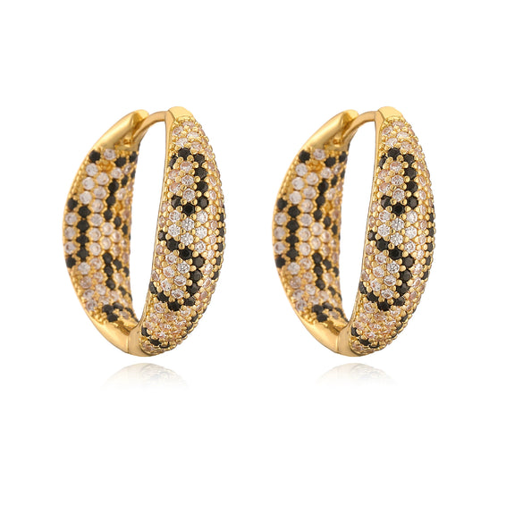 Wholesale Jewelry Light Luxury Snake Pattern Copper Zirconia Earrings Necklaces And Rings