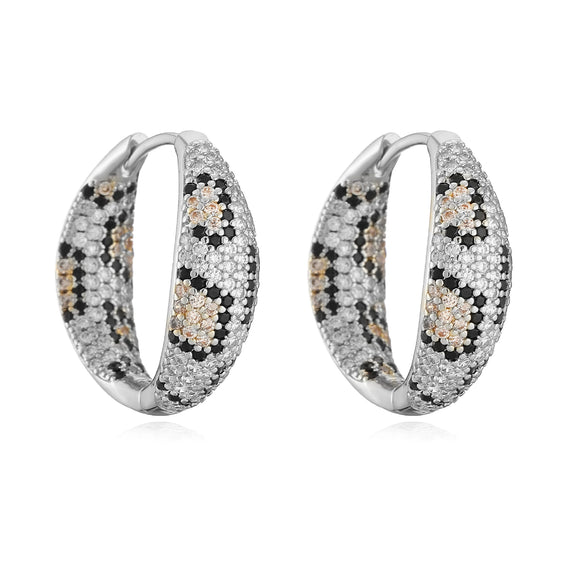 Wholesale Jewelry Light Luxury Snake Pattern Copper Zirconia Earrings Necklaces And Rings