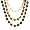 Wholesale Jewelry Light Luxury Stainless Steel Geometric Tiger Eye Beads Clavicle Necklace With Electroplating