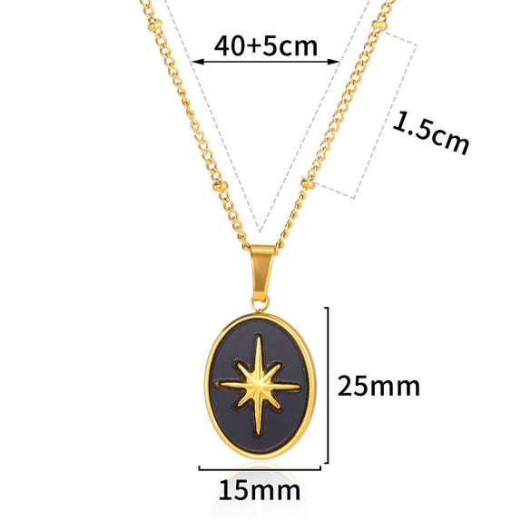 Wholesale Jewelry Light Luxury Stainless Steel Imitation Pearl Love Pendant Electroplated Necklace