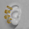 Wholesale Jewelry Light Luxury Style Copper Electroplated Cut Out Cshaped Nonpiercing Ear Frame Earrings