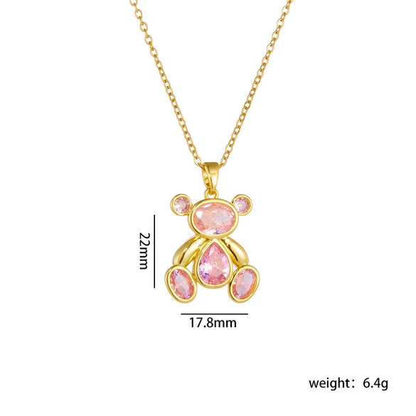 Wholesale Jewelry Light Luxury Style Copper Plated Animals Zodiac Pendant Necklace For Women