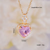 Wholesale Jewelry Light Luxury Style Copper Star Heart Bow Pendant Necklace With Mixed Gemstone Setting And O Word Chain Electroplating