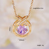 Wholesale Jewelry Light Luxury Style Copper Star Heart Bow Pendant Necklace With Mixed Gemstone Setting And O Word Chain Electroplating