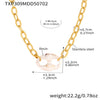 Wholesale Jewelry Light Luxury Style Geometric 316L Stainless Steel And 316L Stainless Steel Electroplated Pig Nose Oshaped Chain Clavicle Necklace For Women