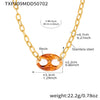 Wholesale Jewelry Light Luxury Style Geometric 316L Stainless Steel And 316L Stainless Steel Electroplated Pig Nose Oshaped Chain Clavicle Necklace For Women