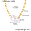 Wholesale Jewelry Light Luxury Style Geometric 316L Stainless Steel And 316L Stainless Steel Electroplated Pig Nose Oshaped Chain Clavicle Necklace For Women