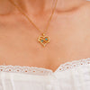 Wholesale Jewelry Light Luxury Style Heart Shape Copper Inlaid Zircon O Word Chain Women's Necklace