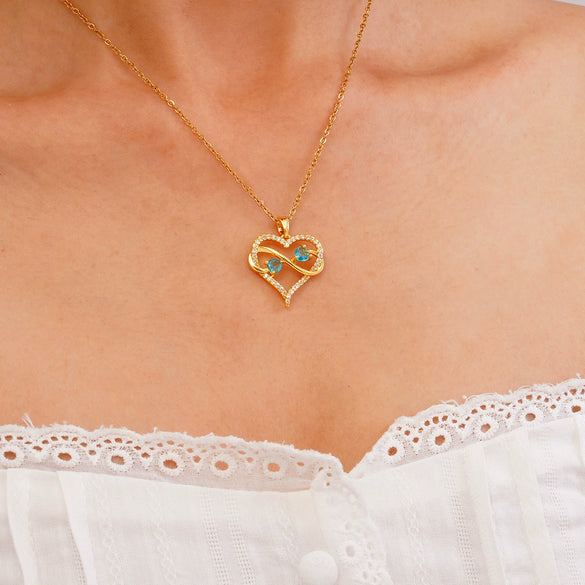 Wholesale Jewelry Light Luxury Style Heart Shape Copper Inlaid Zircon O Word Chain Women's Necklace