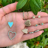 Wholesale Jewelry Light Luxury Style Heart Shaped Copper 18K Gold Plated Pendant Necklace For Women