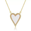 Wholesale Jewelry Light Luxury Style Heart Shaped Copper 18K Gold Plated Pendant Necklace For Women