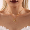 Wholesale Jewelry Light Luxury Style Love Water Drops Bell Shaped Titanium Steel Zircon Electroplated Clavicle Necklace Bracelet Set