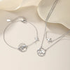 Wholesale Jewelry Light Luxury Style Silver 925 Sterling Silver Aircraft Around The Earth Stars Sun And Moon Clouds Cosmic Electroplated Earrings Necklace Bracelet For Women
