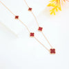 Wholesale Jewelry Light Luxury Titanium Steel Fourleaf Clover Gold Inlaid Necklace
