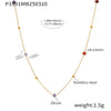 Wholesale Jewelry Light Luxury 316L Stainless Steel Geometric Cross Chain Handmade Beaded Necklace For Women
