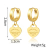 Wholesale Jewelry Light Luxury Titanium Steel Geometric Electroplating Earrings