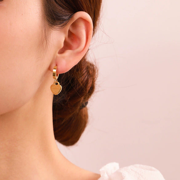 Wholesale Jewelry Light Luxury Titanium Steel Geometric Electroplating Earrings