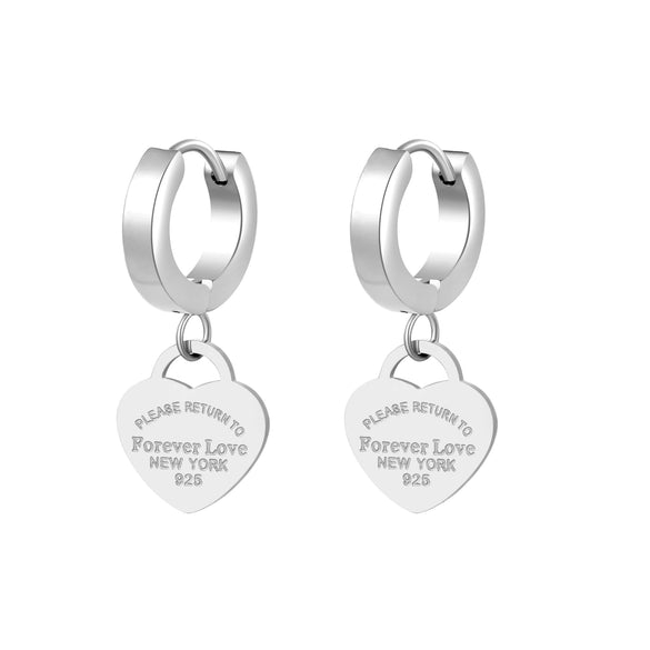 Wholesale Jewelry Light Luxury Titanium Steel Geometric Electroplating Earrings