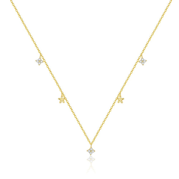 Wholesale Jewelry Light Luxury Water Drop 925 Sterling Silver Necklace For Women