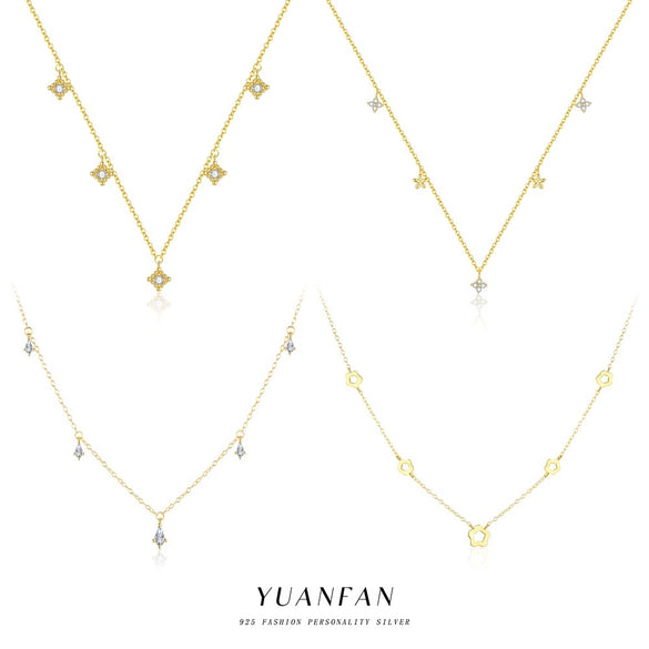 Wholesale Jewelry Light Luxury Water Drop 925 Sterling Silver Necklace For Women