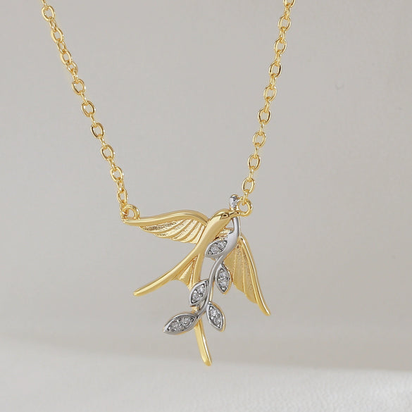 Wholesale Jewelry Little Fresh Style Copper Leaf And Animal Zodiac Pendant Clavicle Chain With Electroplating For Women