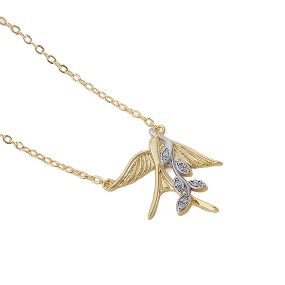 Wholesale Jewelry Little Fresh Style Copper Leaf And Animal Zodiac Pendant Clavicle Chain With Electroplating For Women