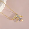 Wholesale Jewelry Little Fresh Style Copper Leaf And Animal Zodiac Pendant Clavicle Chain With Electroplating For Women
