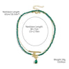 Wholesale Jewelry Little Fresh Style Heart Shape Alloy Pendant Artificial Crystal Double Layer String Of Pearls Necklace With Electroplating