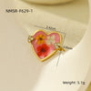 Wholesale Jewelry Love Dried Flower Stainless Steel Ring Electroplated Fashion Geometric Women's