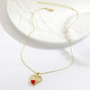 Wholesale Jewelry Love Pendant Necklace Zinc Alloy Snake Bone Chain Heart Pattern Electroplating For Women