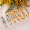 Wholesale Jewelry Love Stitching Shape Inlaid Zircon White Shellfish 316L Stainless Steel Bracelet Niche Geometric Electroplated