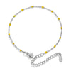 Wholesale Jewelry Lovely Geometric Titanium Steel Enamel Cross Beaded Bracelet With Electroplating