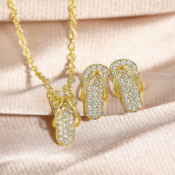 Wholesale Jewelry Lovely Style Copper Heart Water Drop Bell Shaped Microinlaid Zircon And Mixed Gemstone Setting O Word Chain Necklace For Women With Electroplating
