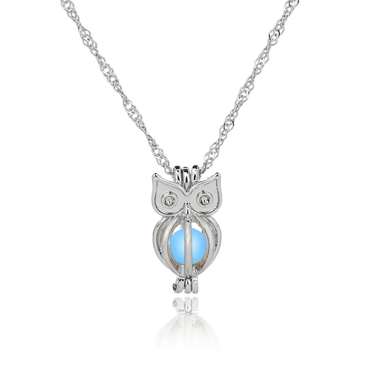 Wholesale Jewelry Luminous Hollow Owl-shaped Pendant Necklace Gooddiy