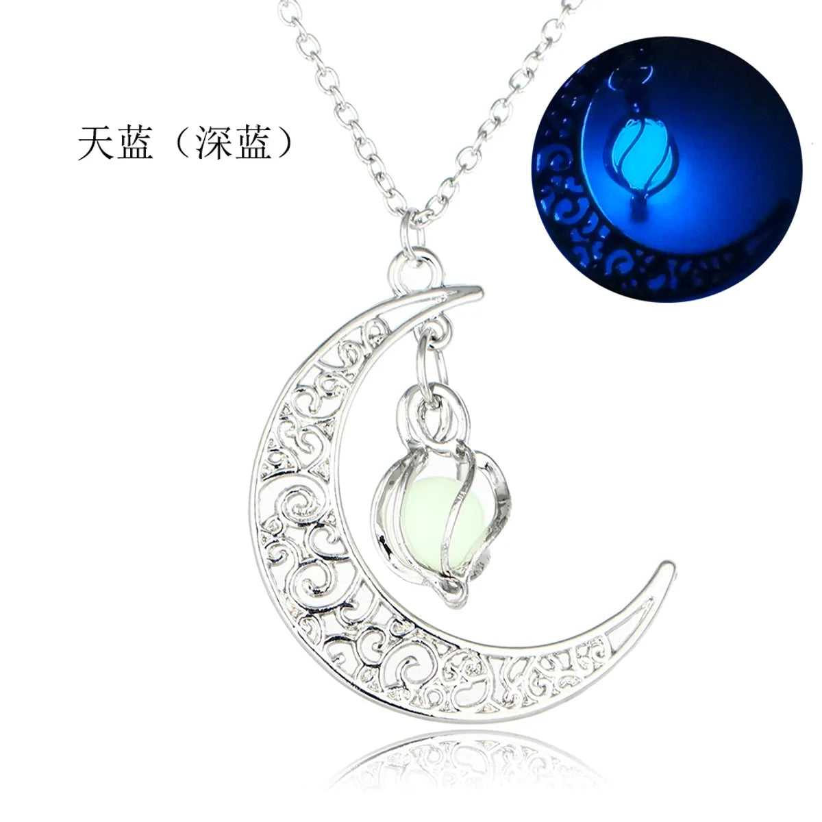 Wholesale Jewelry Luminous Mermaid Pendant Necklace Gooddiy