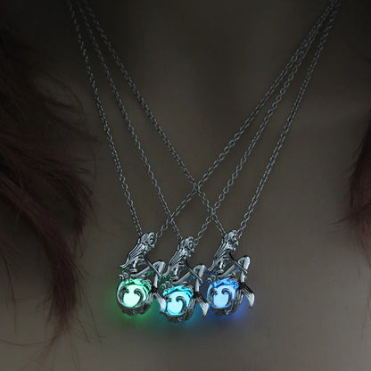 Wholesale Jewelry Luminous Mermaid Pendant Necklace Gooddiy