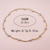Wholesale Jewelry Luxurious Sweet Geometric Pearl 304 Stainless Steel 14K Gold Plated Plating Necklace