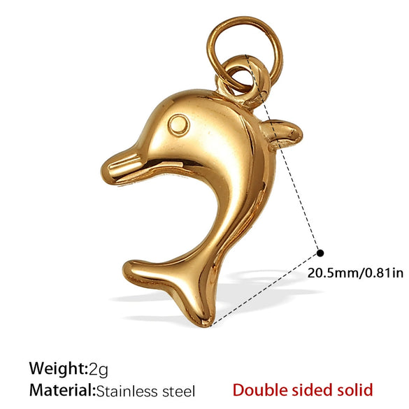 Wholesale Jewelry Marine Life Animal Zodiac 316L Stainless Steel Pendant Electroplated