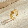 Wholesale Jewelry Marine Style Beach Simple Style Starfish Shell 304 Stainless Steel Open Rings