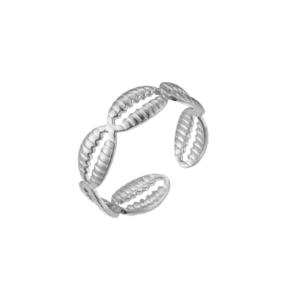 Wholesale Jewelry Marine Style Beach Simple Style Starfish Shell 304 Stainless Steel Open Rings