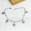 Wholesale Jewelry Marine Style Commute Starfish Dolphin Shell 201 Stainless Steel Gold Plated Anklet