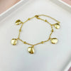Wholesale Jewelry Marine Style Commute Starfish Dolphin Shell 201 Stainless Steel Gold Plated Anklet