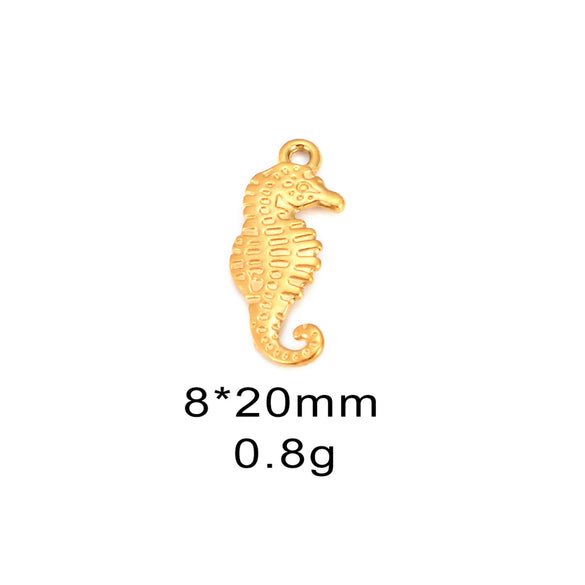 Wholesale Jewelry Marine Style Stainless Steel Turtle Seahorse Shell Crab Pendant Jewelry Accessories Electroplated