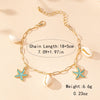Wholesale Jewelry Marine Style Starfish Alloy Shell Anklet