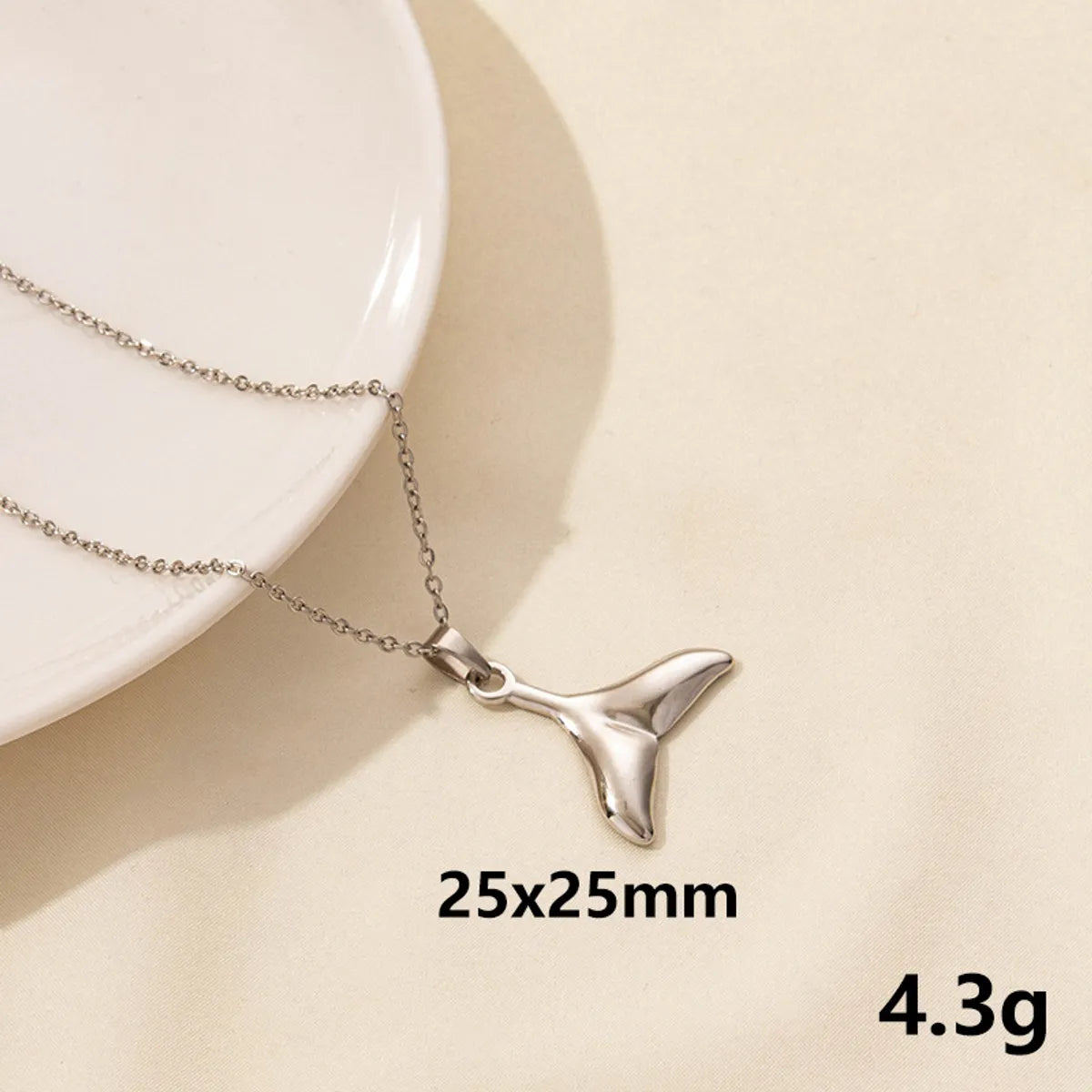 Wholesale Jewelry Marine Style Starfish Conch Fish Tail 304 Stainless Steel Pendant Necklace